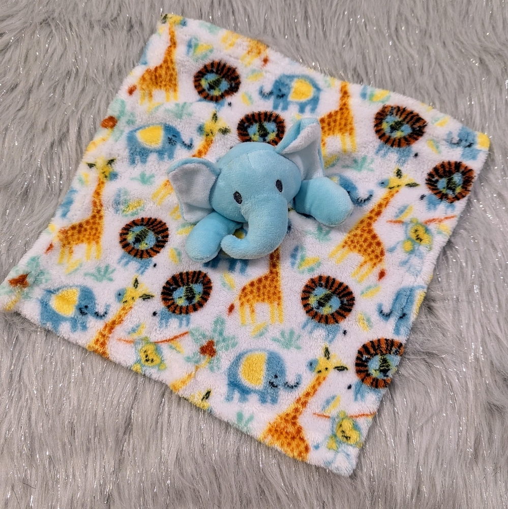 Le‎ Bebe Elephant Lovey Security Fleece Animal Print Blanket Plush 2021 Plush